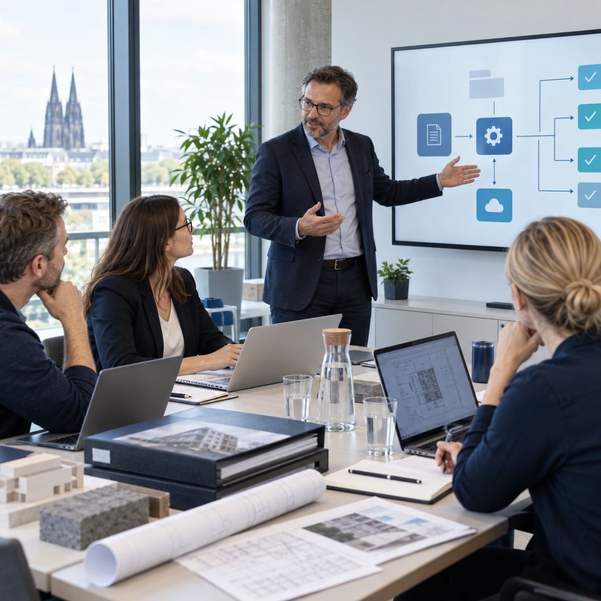 Sachverständige lernen am ersten Workshoptag einen strukturierten digitalen Arbeitsablauf kennen.